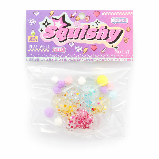 [51636] SQUISHY HUELLA CON POMPON