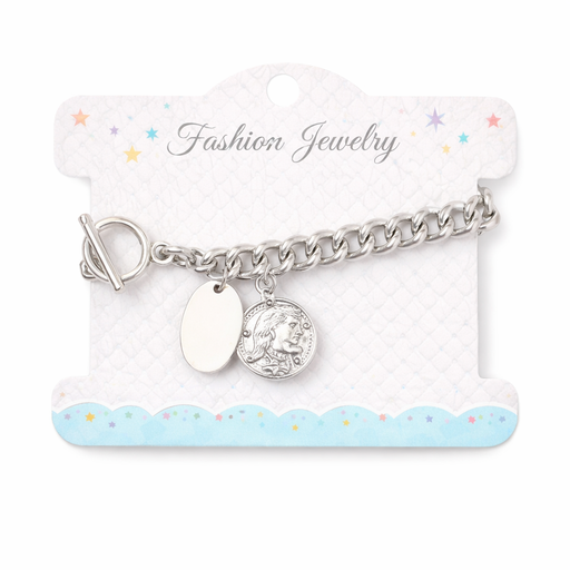[51866] PULSERA CADENA CON DIJE CHARM