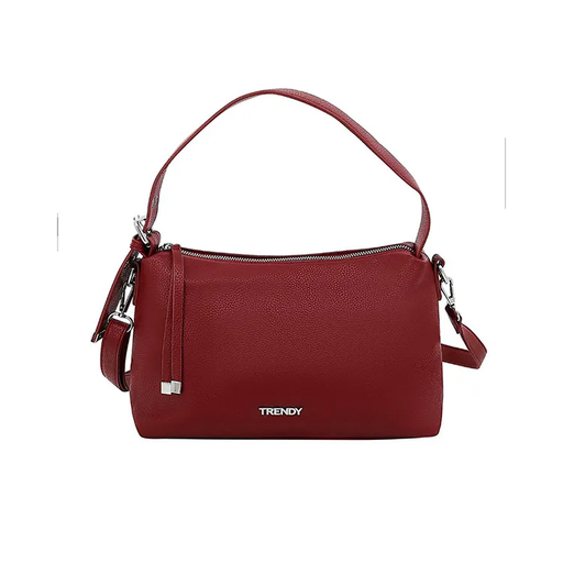 CARTERA COLOR LISO APLIQUE TRENDY