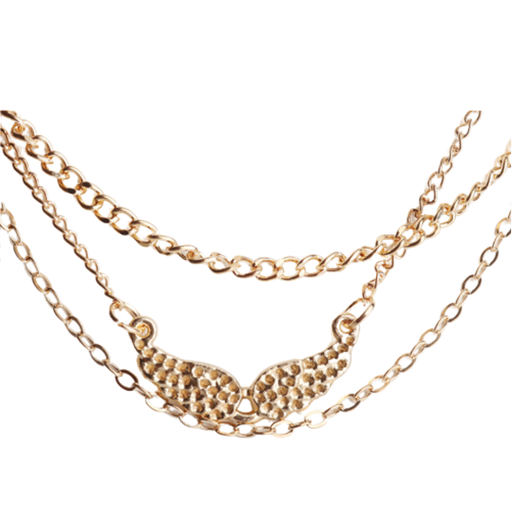 [52202] COLLAR MULTI CADENA DIJE ANCHO