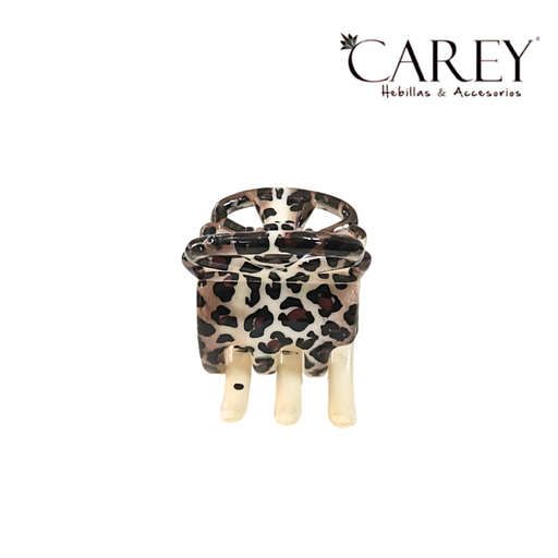 [52307] PINZA 3 DENTES SIMPLE SURTIDO ANIMAL PRINT