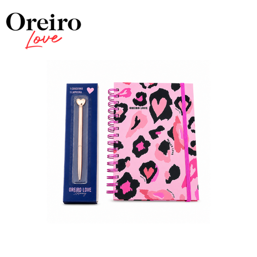 [52548] SET CUADERNO A5 + BIROME OREIRO LOVE