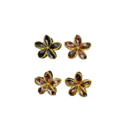 [52893] BROCHE DE PELO CLASICO FLORES