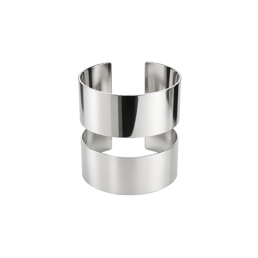 BRAZALETE RIGIDO DISEÑO DOBLE BANDA CALADA