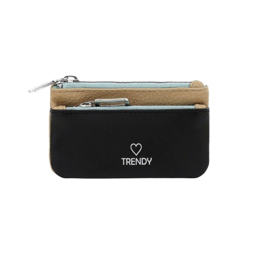 [53386] MONEDERO TARJETERO DOBLE CIERRE TRENDY