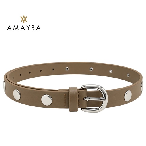 CINTURON AMAYRA CON APLIQUE CIRCULAR PLATEADO